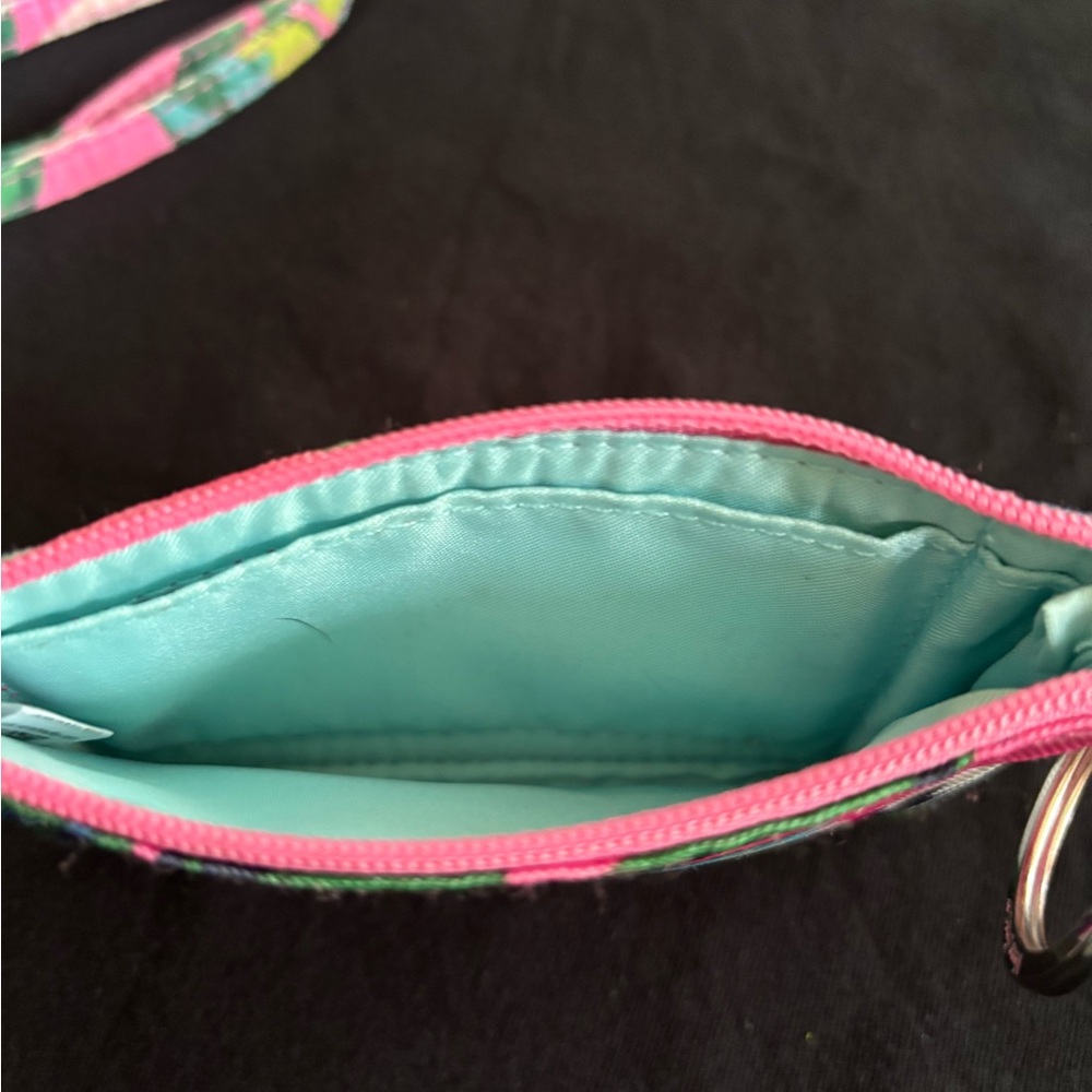Vera Bradley Pink and Green Key & Card Holder - Picture 4 of 7
